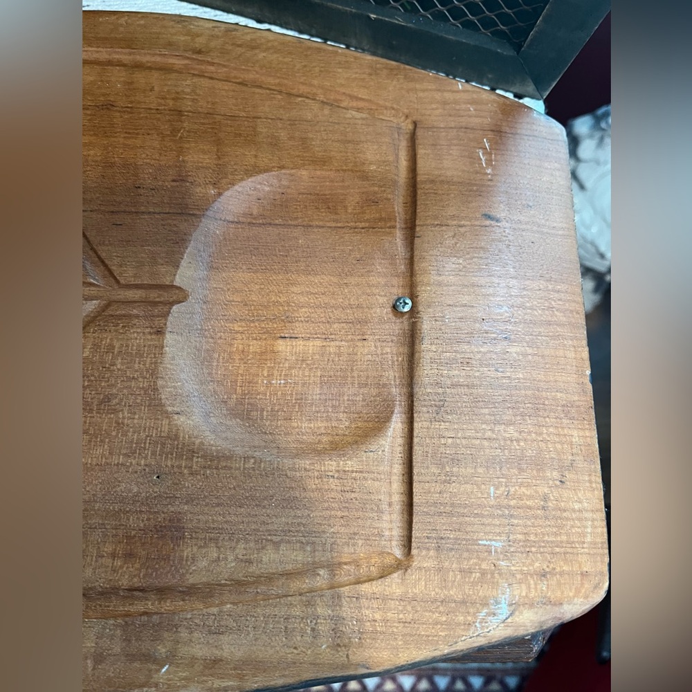 SOLD Painted Teak Cutting Board - Picture 9 of 11